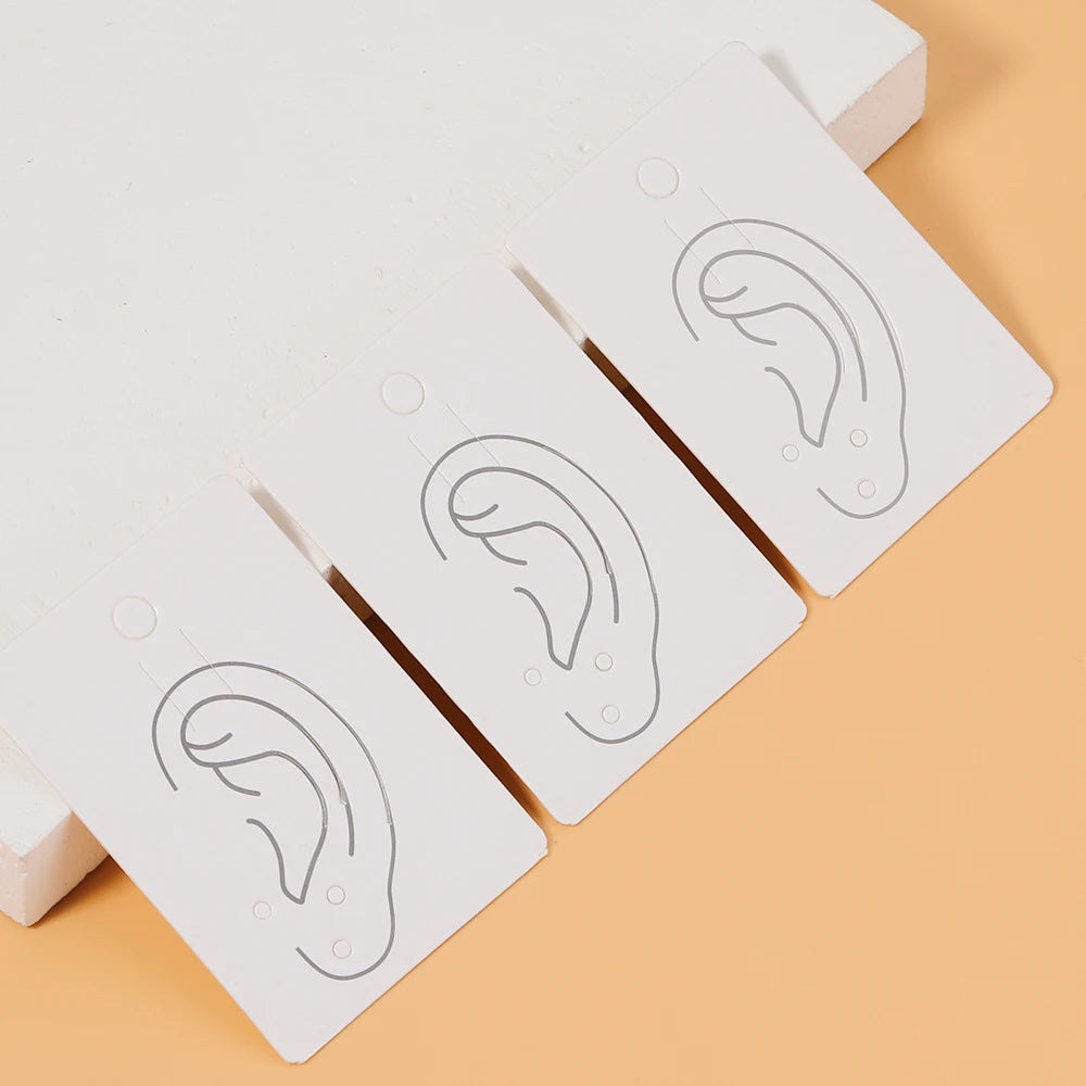 50pcs Earrings Jewelry Display Cards Kraft Paper Packing Tag for diy Jewelry Ear Bone Clip Nails Holder Hanging Retail Price Tag
