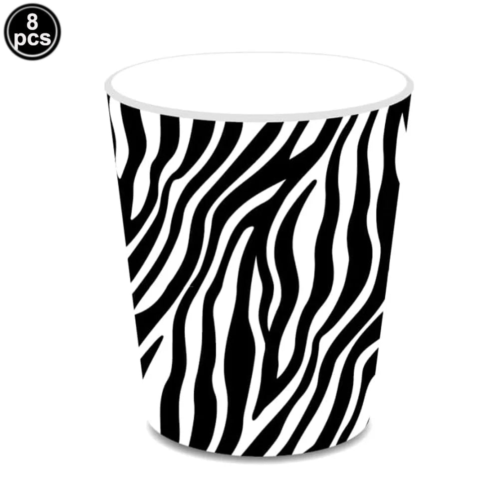Jungle Safari Wild Animal Party Supplies Disposable Jungle Zoo Animal Print Paper Plates Napkins for Birthday Party Baby Shower