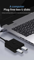 USB 3.0 Switcher KVM Switch 1x2/2x1 Bidirectional USB Hub for Computer Laptop to Keyboard Mouse Printer U Disk USB 2.0 Extender