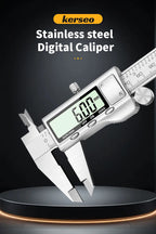 Kerseo Digital Caliper Stainless Steel Metal Vernier Caliber Measuring Tools Woodworking Thickness Gauge Depth Electronic Ruler