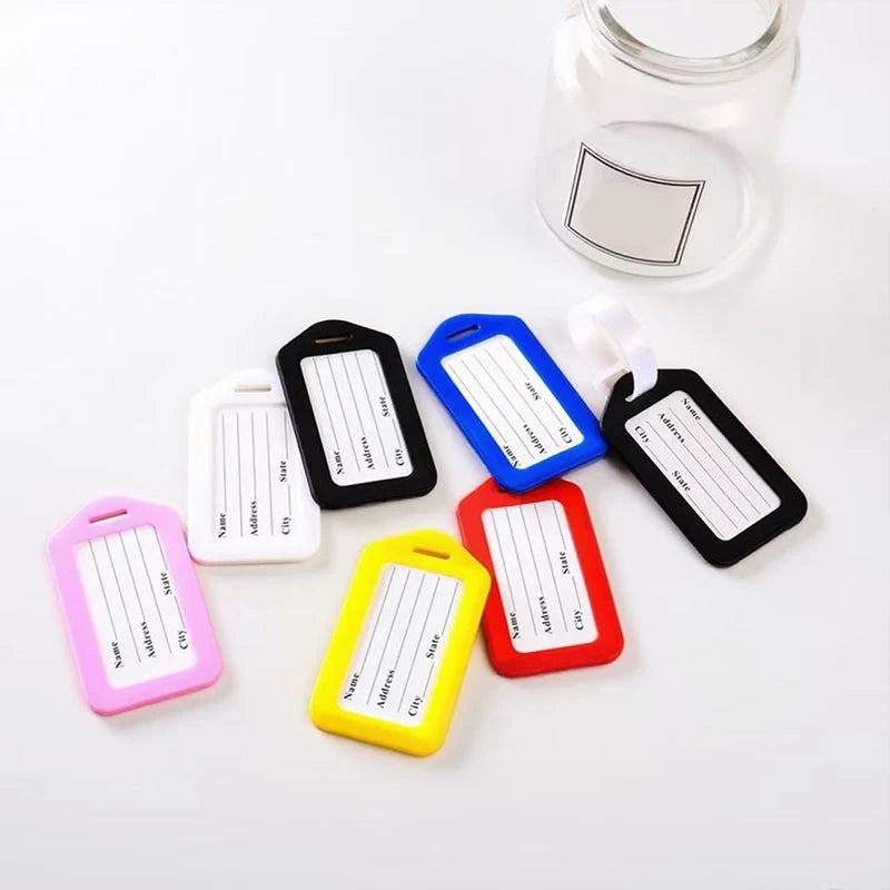 5/10PCS Luggage Tag Boarding Shipping Travel Accessory Women Men Suitcase Address Name Portable Label