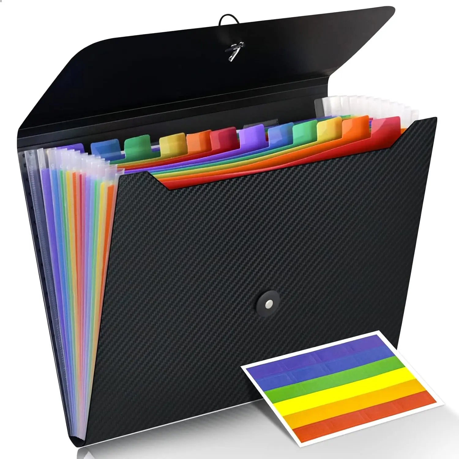Accordion File Organizer Extended folder, 13 pockets, A4 letter size paper file receipt folder for classroom, office and travel