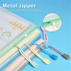 5/10pcs A4 Zippered File and Storage Bag, Waterproof and Transparent Storage Bag Suitable for School Office Travel Storage