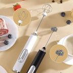 1pcs Coffee Milk Frother Blender 3 Speeds Adjustable Handheld Milk Frother Stainless Steel Electric Milk Frother USB Recharge