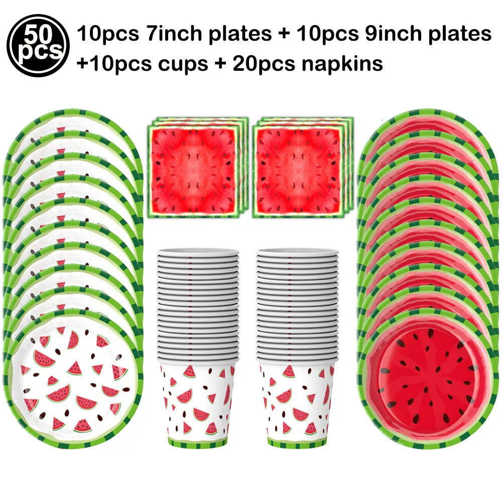 Watermelon Party Tablecloth Plastic TableCover One in a Melon Theme Girl Birthday Decoration 1st 2nd 3th Birthday Party Supplies
