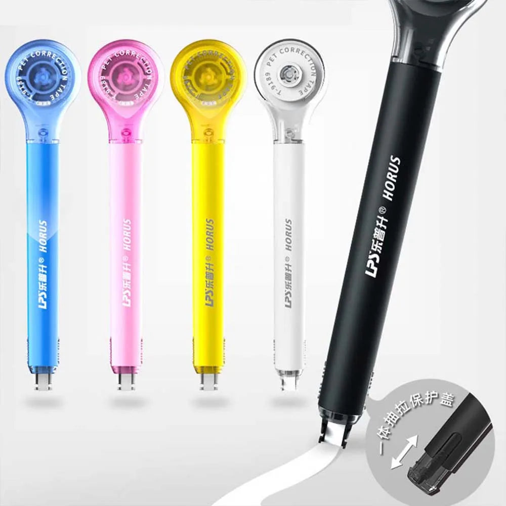 Kawaii Correction Creative Pen Shape Correction Tape Cute Colorful Corrector Tape Error Correction Tools Stationery 5mm*6m