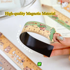 Cartoon Capybara Magnetic Bookmark Ruler Cute Irregular Drawing Ruler for Students Creative Kawaii Kids School Stationery