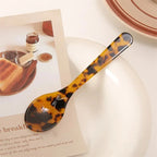 Acrylic Ice Cream Spoon Unbreakable Unique Pattern Tableware Spoon Cake Ice Cream Spoon Butter Cutter