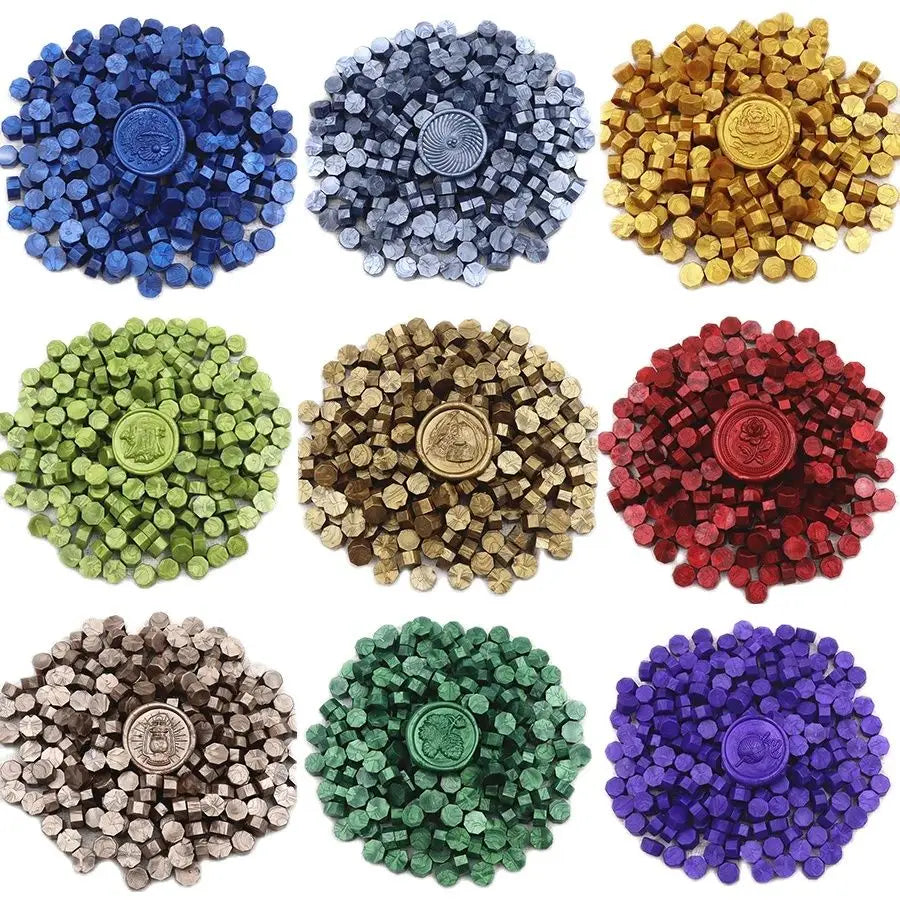 200pcs Octagon Sealing  Wax Beads for Wax Seal Stamp for Scrapbooking Cards Envelopes Wedding Invitations Gift Packaging