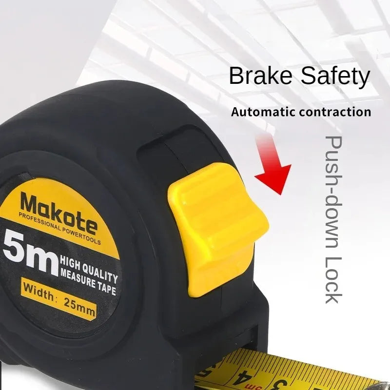 Precise Clear Steel Tape Measure Retractable 3M/5M/7.5M/10M Thickened Rubberized Woodworking Wear-resistant Tool Tape Ruler
