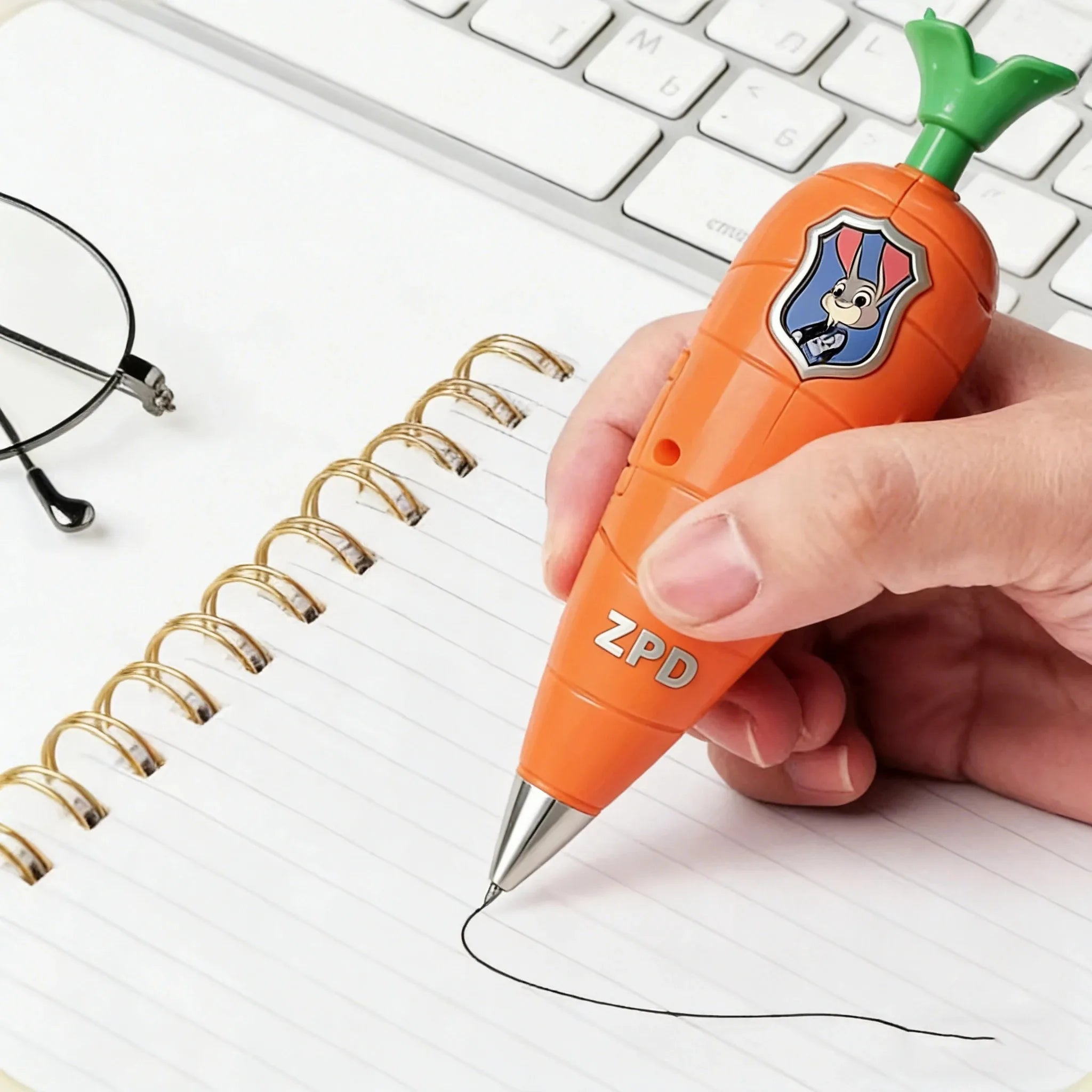 1/3/6pcs Zootopia Carrot Voice Recorder Pen Cartoon Kids Ballpoint Pen That Can Be Recorded Creative Multi Functional Pens Gift