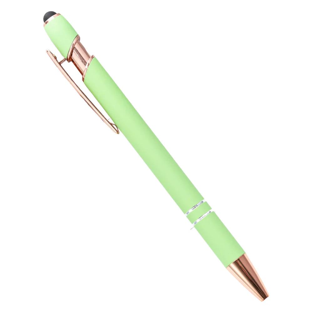 5-10 Pack 2-in-1 Stylus Pen, Retractable Ballpoint Pen w/ Stylus Tip for Touch Screen, Metal, 1.0mm Black Ink