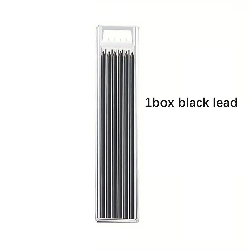 2.8mm Solid Woodworking Automatic Pencil Set with 2B Multicolor Lead Core Deep Hole Marking Architectural Design Marking Pen