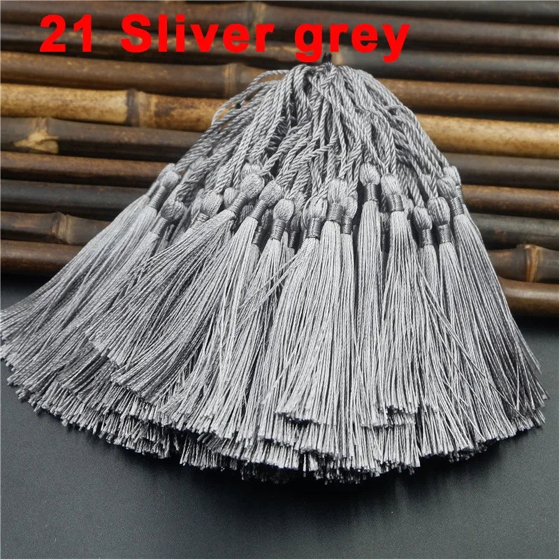 100pcs/lot 13cm Tassel Silk Fringe Silky Floss Bookmark Tassels Mini Tassels For DIY Craft Jewelry Making Souvenir Bookmarks