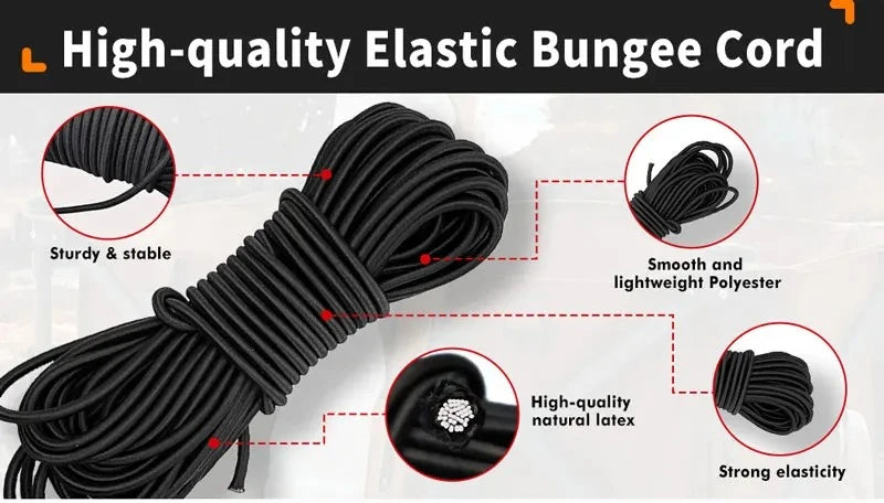 3/4/5/6mm Elastic Rope Rubber Belt Bungee Cords Strong Rubber Band Sewing Garment Craft for DIY Sewing Accessorie