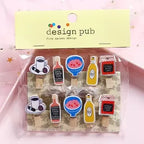 10 Pcs/Lot Creative Cartoon Animal Wooden Clip With Hemp Rope Photo Paper Clothespin Craft Clips Party Decoration Clip