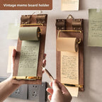 Vintage Sticky Note Clip Hanging Roll Paper Sticky Note No Sticky Ins Wind Board Note Blank Notepad Message Pad
