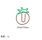 10/20pcs Red Retro Japanese Paper Clip Tomato Strawberry Cherry Scrapbook Paper Clip Book Page Memo Fixed Clips Student Supplies
