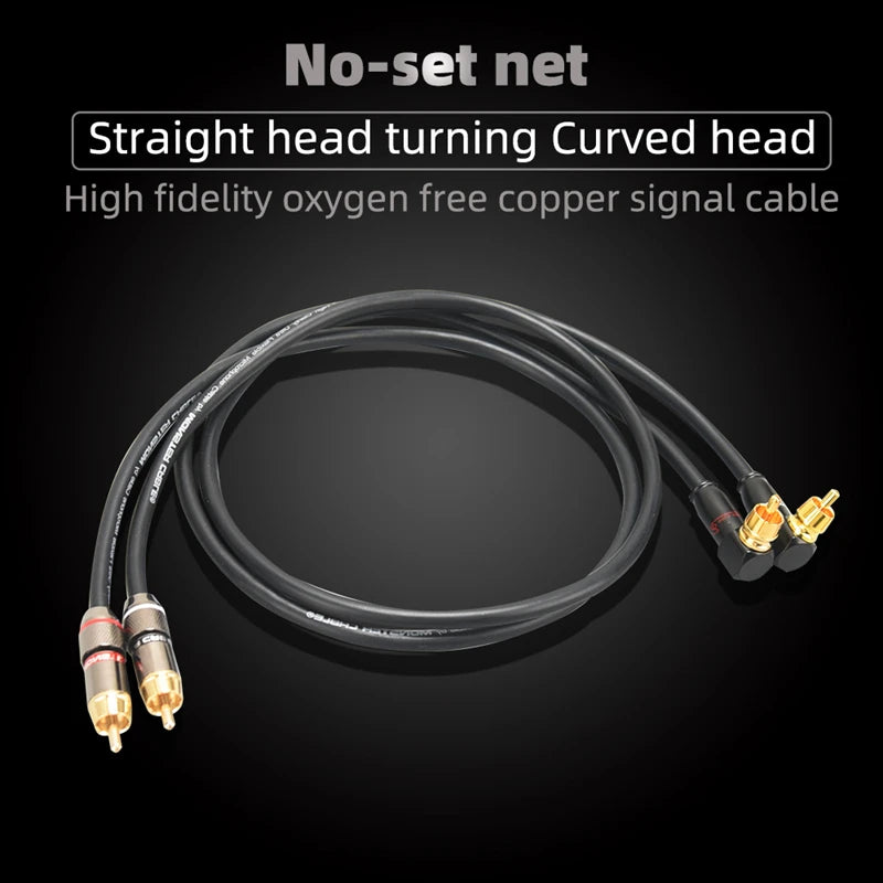 Hi-Fi Fine RCA Cable High Quality 4N OFC HIFI 2RCA-2RCA Male to Male Audio Cable Main Core Independent Shielding One Pair