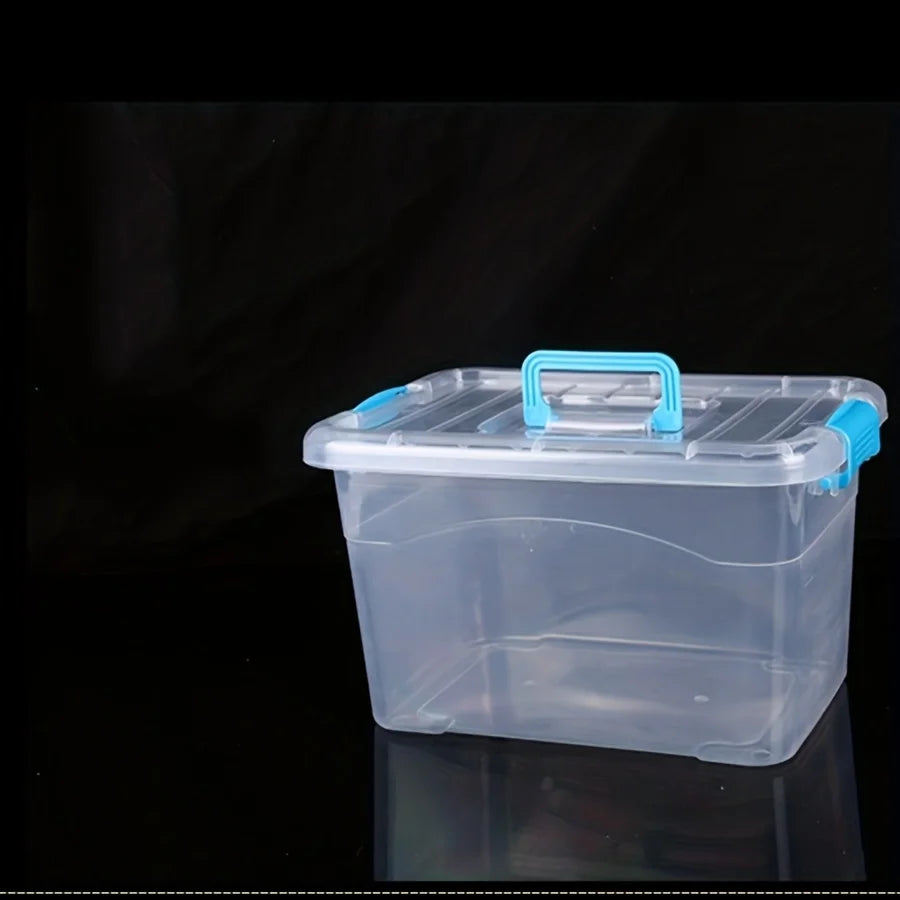 2pcs Large Group Box Plastic Storage Box Transparent Multifunctional Storage Box, Suitable for Desk, Clothing, Document Storage