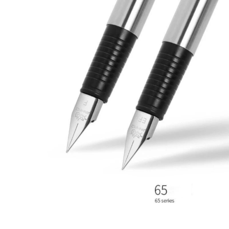 Fountain Pen 0.38mm Extra Fine Nib Extremely Black Metal Business Office Writing Calligraphy Pens