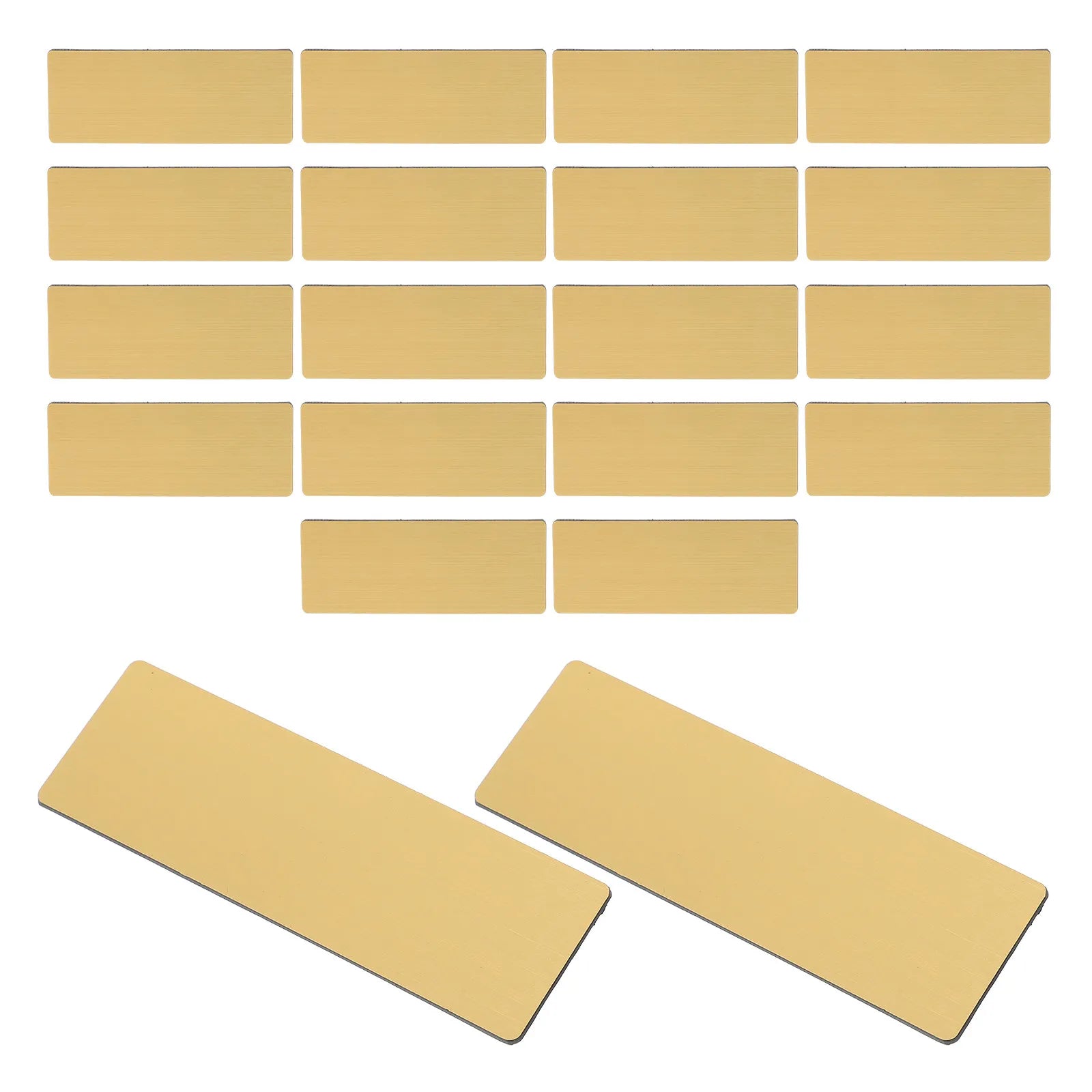 20Pcs Office Name Tags Pin Back Blank Badge Employee Identification DIY Writable Name Badge Professional Work Environment