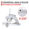 320/360° Universal Angle Ruler Carbon Steel Protractor Angle Measuring Instrument Magnifying Glass Woodworking Measuring Tools
