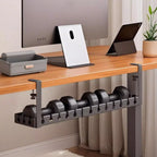 Under Desk Cable Management Tray No Drill Iron Power Strip Holder Wire Cord Organizer Clamp Mount for Home Office Desk