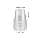 200pcs Mini Plastic Shot Cups 20ml Disposable for BBQ Party Picnic Restaurants Cafes Home Office Use small plastic cups