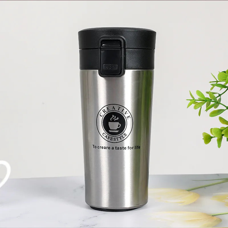 380/510ML Coffee Cup Stainless Steel Thermo Bottle Car Thermal Cup Outdoor Sports Vacuum Flask Keeps Cold and Heat Thermal Mug