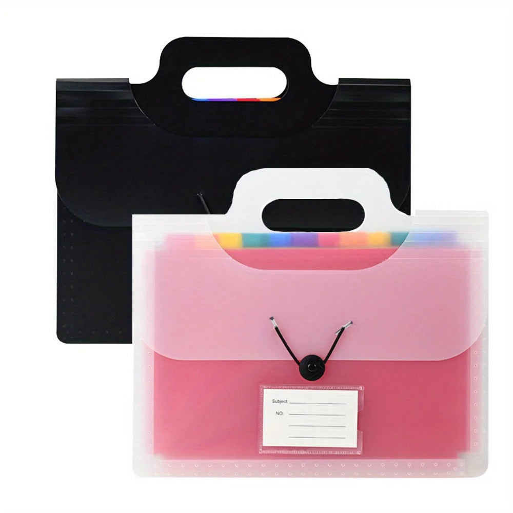 Accordion File Organizer Extended folder, 13 pockets, A4 letter size paper file receipt folder for classroom, office and travel