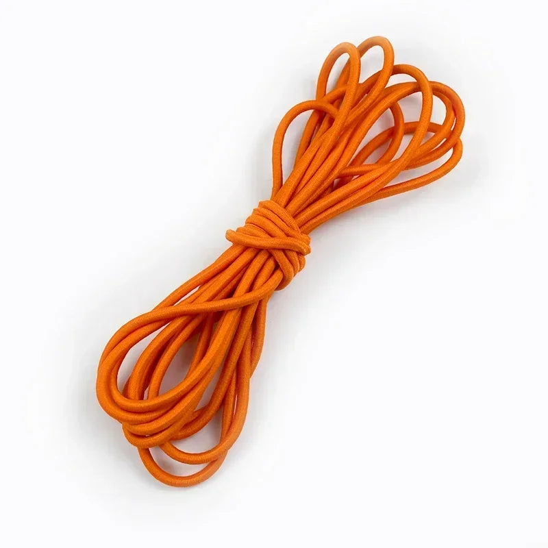 5/10/20/50M 4mm Multicolor Elastic Band Round Hair Bungee Rope Hat Drawstring Rubber Bands Clothes Spring String Cord Sewing Bia