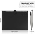 Portable Expanding File Folder Organizer with 8 Pockets for Letter A4 Documents School Office Hospital Supplies Bag Essentials Black