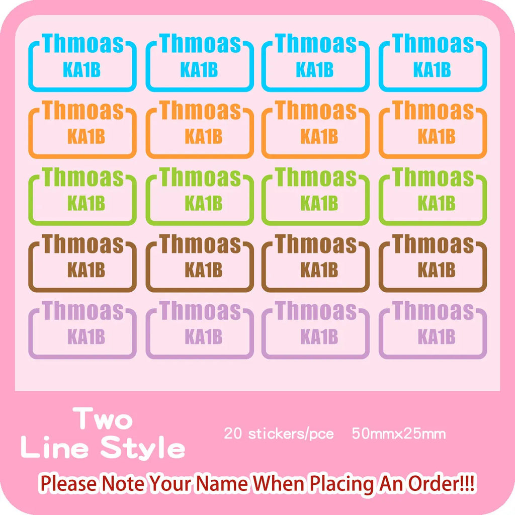 Custom Heat Transfers Name Sticker Personalized Washable Clothes Ironing Stickers Iron-on Labels Fabric Clothing Babysuit Tags
