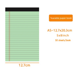 A5 Draft Notebook SImple Lined Tearable Sticky Notes Memo Book Portable Notebook with Tearable Paper