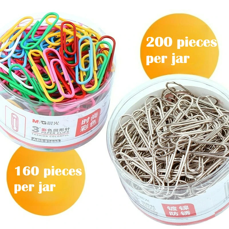 M&G Paper Clips - Silver Barrel & Cute Colorful Styles Office Supplies Small Size Ideal As Bookmarks for Organizing Papers