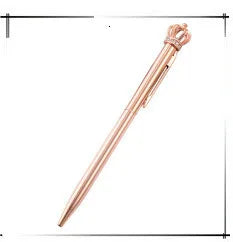 1 Piece Lytwtw's Ballpoint Pen Luxury Rhinestone Cute Wedding Rose Gold Metal Stationery School Office Supply High Quality Pens