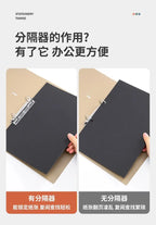 3 Hole Ring Binders File Folder Loose-leaf Binder Morandi Color Waterproof Document A4 Paper Storage