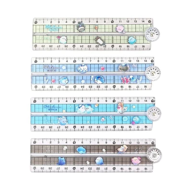 Clear Folding Ruler High Aesthetic Shatterproof Flexible and Portable for School Office Home Use Lightweight Measuring Tools