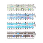 Clear Folding Ruler High Aesthetic Shatterproof Flexible and Portable for School Office Home Use Lightweight Measuring Tools
