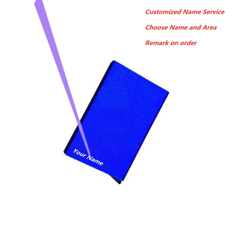 Anti-theft ID Credit Card Holder Minimalist Porte Carte Thin Aluminium carteras Pocket Case Bank Women Men Credit Card Box DIY