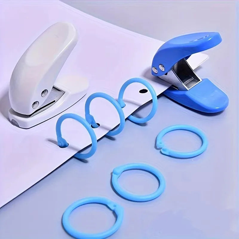 Metal 3/6mm Circular Hole Single-Hole Handheld Punching Machine, Capable of Punching Through 8 Sheets of A4 Paper - A Punch Tool