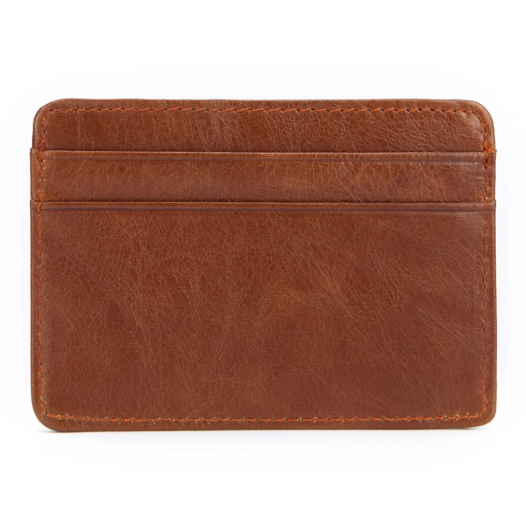 New Genuine Leather Card Holder Oil Wax Leather Multi-Card Small Retro Cowhide Coin Purse Men/Women Luxury Card Holder