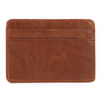 New Genuine Leather Card Holder Oil Wax Leather Multi-Card Small Retro Cowhide Coin Purse Men/Women Luxury Card Holder
