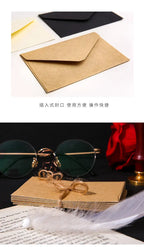 20pcs/lot Black White Kraft Paper Envelopes Vintage European Style Envelope for Business Card Invitation Back To School