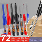 45mm Deep Hole Long Nib Head Markers Deep Drill Hole Long Nib Scriber Multifunction Mechanical Carpentry Colorful Marker Pen