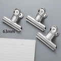 6Pcs Stainless Steel Round Clamps Strong Multi-specification Mountain-shaped Clamps Dovetail Clamps Bill and Document Clamps