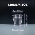 50/100PCS Disposable Transparent Plastic Cups Household Drinking Cups Fruit Juice Coffee Ice Crea Birthday Party Utensils