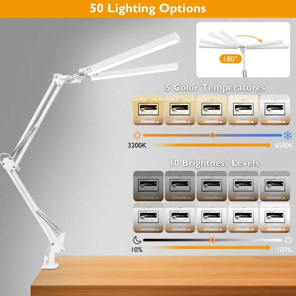 LED Desk Lamps Stepless Dimmable Led Computer Monitor Light USB Table Lamp for Office Study Reading Lighting Fixture