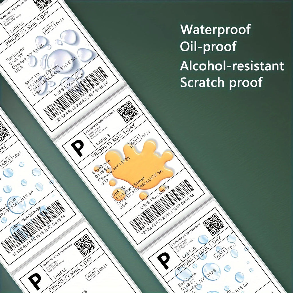 350 Sheets 100x150mm Thermal Adhesive Shipping Labels Express Waybill Postal Code Milk Tea Sticker Logistics Printing Paper